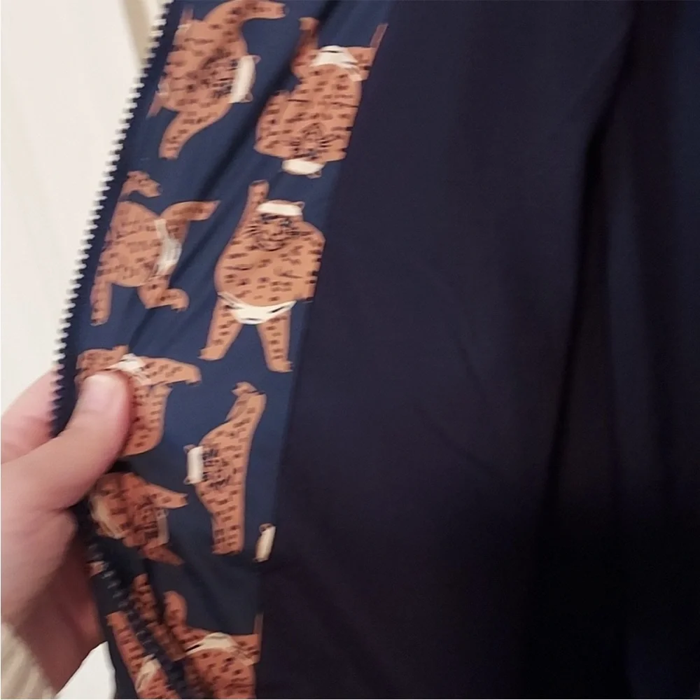 Compania Fantastica Sumo Cat Print Puffer Coat size Large - Picture 12 of 16